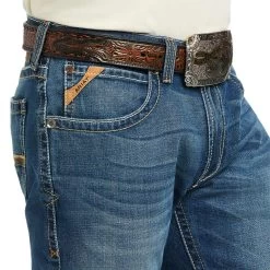 Ariat Men's M4 Relaxed Stretch Marshall Stackable Straight Leg Jeans -Western Fashion Men img71736 ariat men s m4 relaxed stretch marshall stackable straight leg jeans