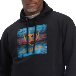 Ariat Men's Serape Block Hoodie -Western Fashion Men img71958 ariat men s serape block hoodie