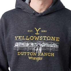 Wrangler X Yellowstone Men's Dutton Ranch Hoodie -Western Fashion Men img72934 wrangler x yellowstone men s dutton ranch hoodie