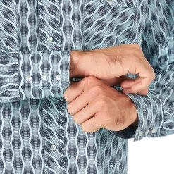 Wrangler Men's Silver Edition Tanger Print Snap Shirt -Western Fashion Men img75802 wrangler men s silver edition tanger print snap shirt