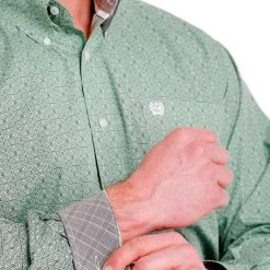 Cinch Men's Diamond Print Button-Down Shirt -Western Fashion Men img76747 cinch men s diamond print button down shirt