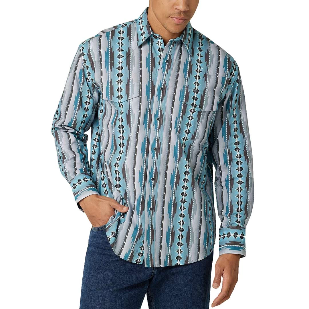 Wrangler Men's Checotah Print Snap Shirt 3 Wrangler Men's Checotah Print Snap Shirt