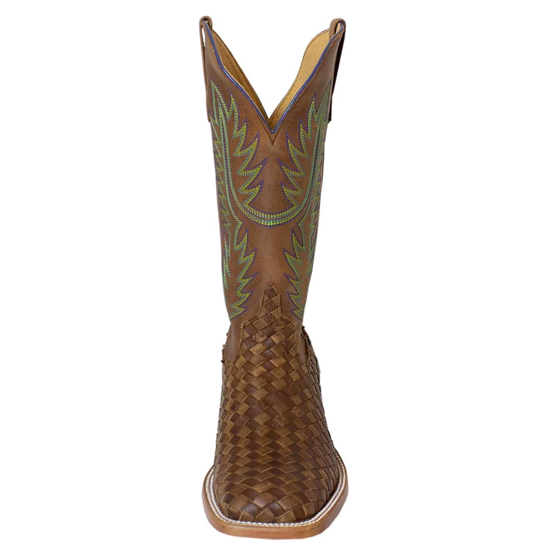 HorsePower Men's Basketweave Square Toe Cowboy Boots 6 HorsePower Men's Basketweave Square Toe Cowboy Boots - Image 4