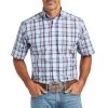 Ariat Men's Pro Series Fergus Short Sleeve Fitted Button-Down Shirt -Western Fashion Men img79218 ariat men s pro series fergus short sleeve fitted button down shirt