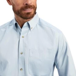 Ariat Men's Solid Twill Button-Down Shirt -Western Fashion Men img79426 ariat men s solid twill button down shirt