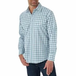 Wrangler Men's Wrinkle Resist Plaid Snap Shirt -Western Fashion Men img81056 wrangler men s wrinkle resist plaid snap shirt