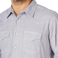 Wrangler Men's 20X Competition Advanced Comfort Print Snap Shirt -Western Fashion Men img84343 wrangler men s 20x competition advanced comfort print snap shirt