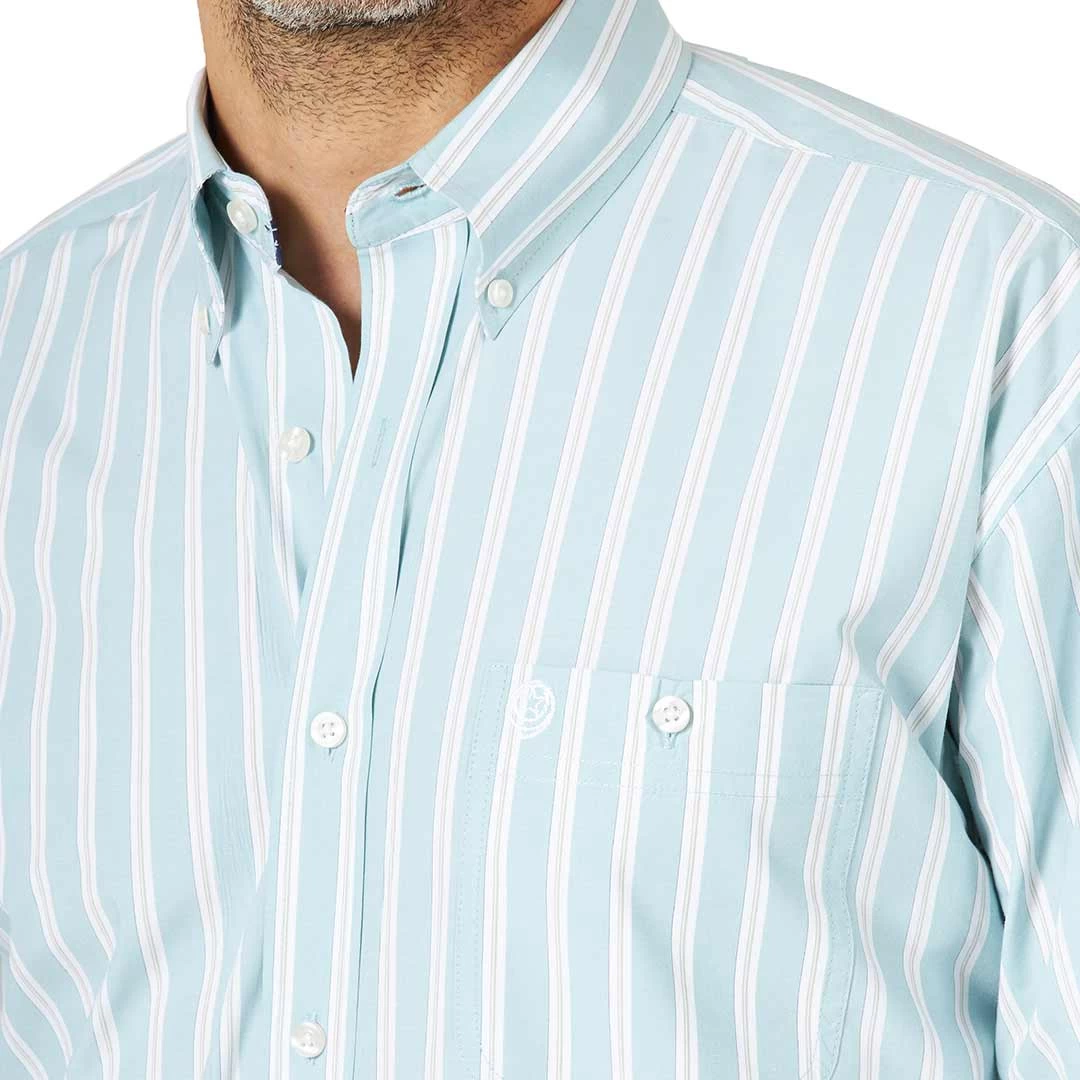 Wrangler Men's George Strait Button-Down Stripe Shirt 5 Wrangler Men's George Strait Button-Down Stripe Shirt - Image 3