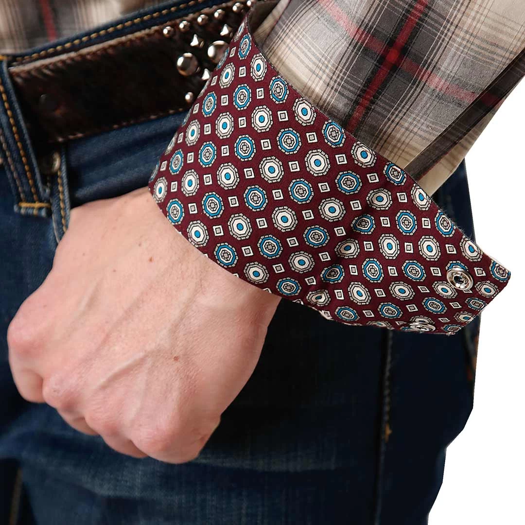 Roper Men's Amarillo Plaid Print Snap Shirt 5 Roper Men's Amarillo Plaid Print Snap Shirt - Image 3