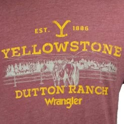 Wrangler X Yellowstone Men's Dutton Fence Graphic T-shirt -Western Fashion Men img91164 wrangler x yellowstone men s dutton fence graphic t shirt