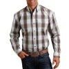 Stetson Men's Plaid Print Button-Down Shirt -Western Fashion Men img92640 stetson men s plaid print button down shirt