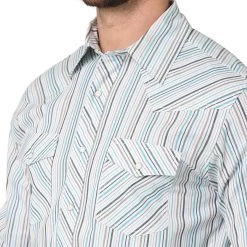 Wrangler Men's 20X Advanced Comfort Stripe Snap Shirt -Western Fashion Men img94278 wrangler men s 20x advanced comfort stripe snap shirt