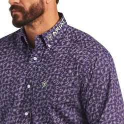 Ariat Men's Team Paulo Classic Fit Button-Down Shirt -Western Fashion Men img95148 ariat men s team paulo classic fit button down shirt