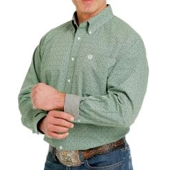 Cinch Men's Diamond Print Button-Down Shirt