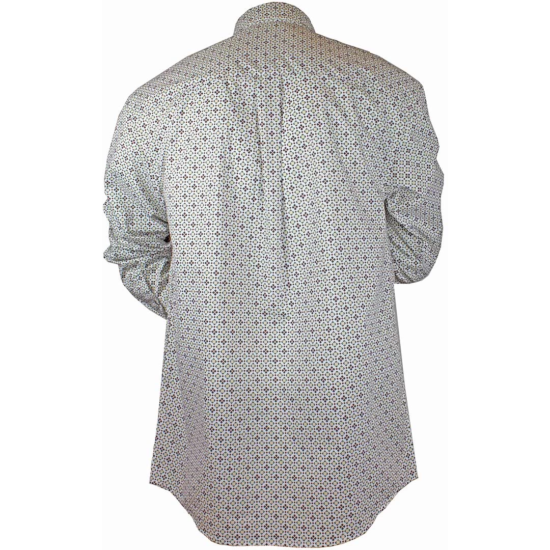 Wrangler Men's Relaxed Fit Geometric Print Button-Down Shirt 4 Wrangler Men's Relaxed Fit Geometric Print Button-Down Shirt - Image 2