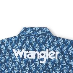 Wrangler Men's Logo Geometric Print Shirt -Western Fashion Men img98425 wrangler men s logo geometric print shirt