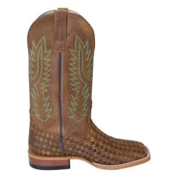 HorsePower Men's Basketweave Square Toe Cowboy Boots 11 HorsePower Men's Basketweave Square Toe Cowboy Boots -Western Fashion Men img99346 horsepower men s basketweave square toe cowboy boots