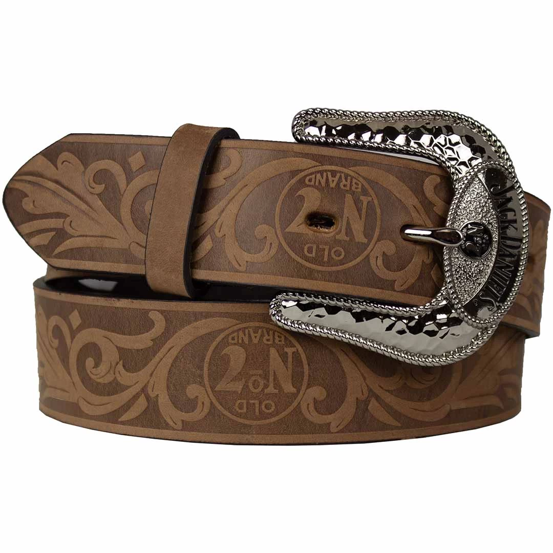 Jack Daniel's Men's Western Floral Leather Belt 4 Jack Daniel's Men's Western Floral Leather Belt - Image 2