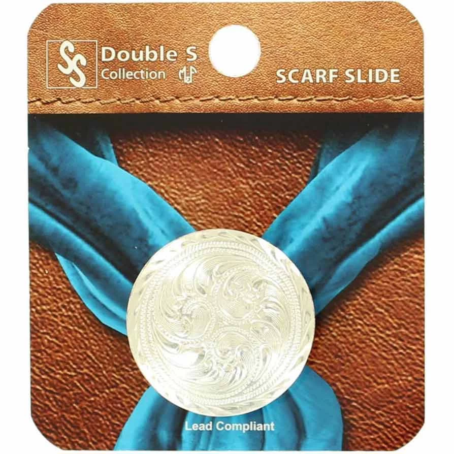 M&F Western Products Silver Etched Scarf Slide 3 M&F Western Products Silver Etched Scarf Slide
