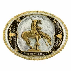 Montana Silversmiths End Of The Trail Two Tone Attitude Belt Buckle