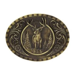 Montana Silversmiths Men's Attitude Wild Stag Buckle