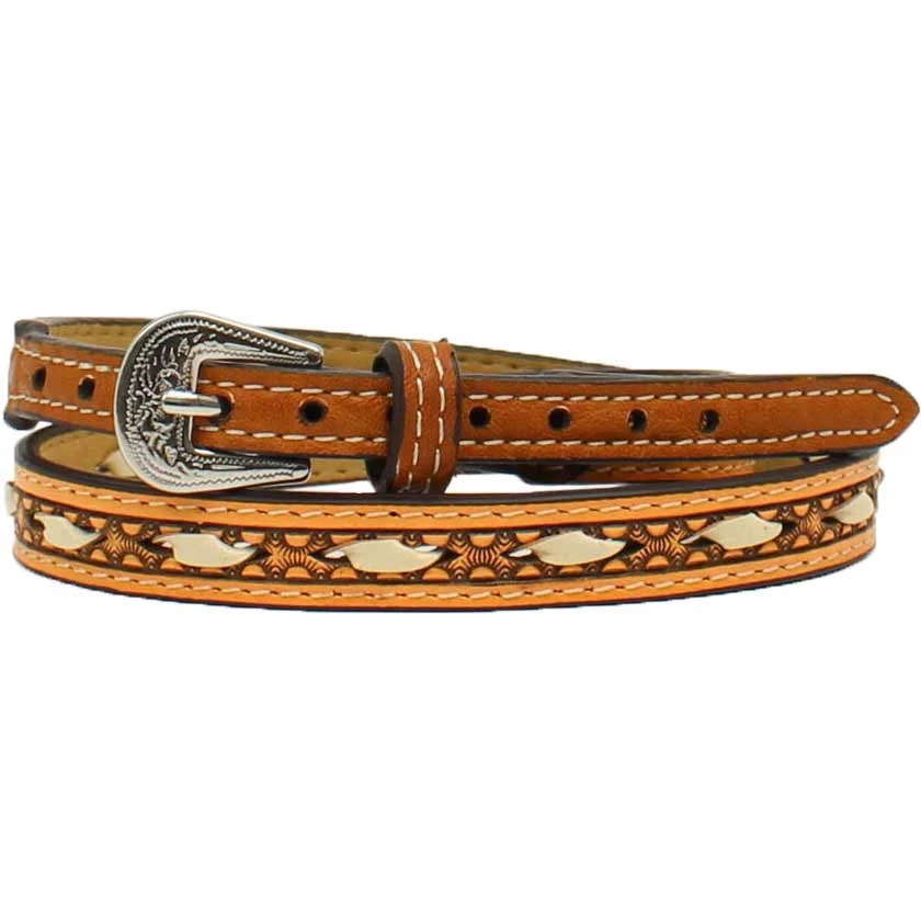 Nocona Belt Company Tooled Laced Hat Band 3 Nocona Belt Company Tooled Laced Hat Band