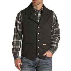 Powder River Outfitters Men's Montana Wool Vest