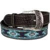 Ranger Belt Co. Men's Aztec Embroidered Leather Belt -Western Fashion Men ranger belt co men s aztec embroidered leather belt