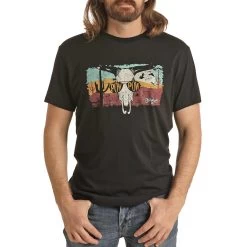 Rock & Roll Cowboy Men's Dale Brisby Pow Pow Desert Graphic T-Shirt