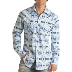 Rock & Roll Cowboy Men's Southwest Print Snap Shirt