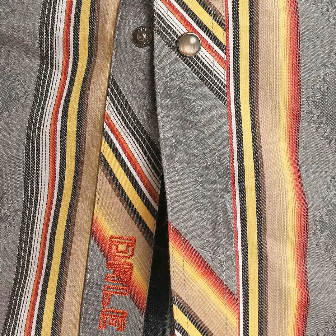 Rock & Roll Cowboy Men's Stripe Print Snap Shirt 4 Rock & Roll Cowboy Men's Stripe Print Snap Shirt - Image 2