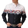 Roper Men's Aztec Border Print Snap Shirt -Western Fashion Men roper men s aztec border print snap shirt 8aa2de74 c628 4ac2 a7c2 f69654c786ee