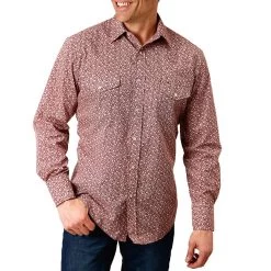 Roper Men's Floral Print Snap Shirt
