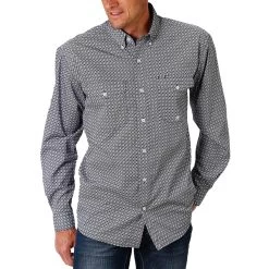 Roper Men's Mini Clover Print Button-Down Shirt