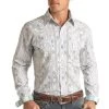 Rough Stock Men's Aztec Dot Print Snap Shirt -Western Fashion Men rough stock men s aztec dot print snap shirt
