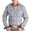 Rough Stock Men's Floral Print Snap Shirt -Western Fashion Men rough stock men s floral print snap shirt