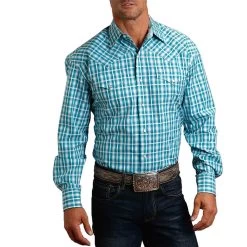 Stetson Men's Ombre Plaid Snap Shirt