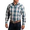 Stetson Men's Plaid Print Snap Shirt