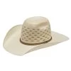 Twister Bangora Straw Rounded Brick Crown Cowboy Hat -Western Fashion Men twister bangora straw rounded brick crown cowboy hat