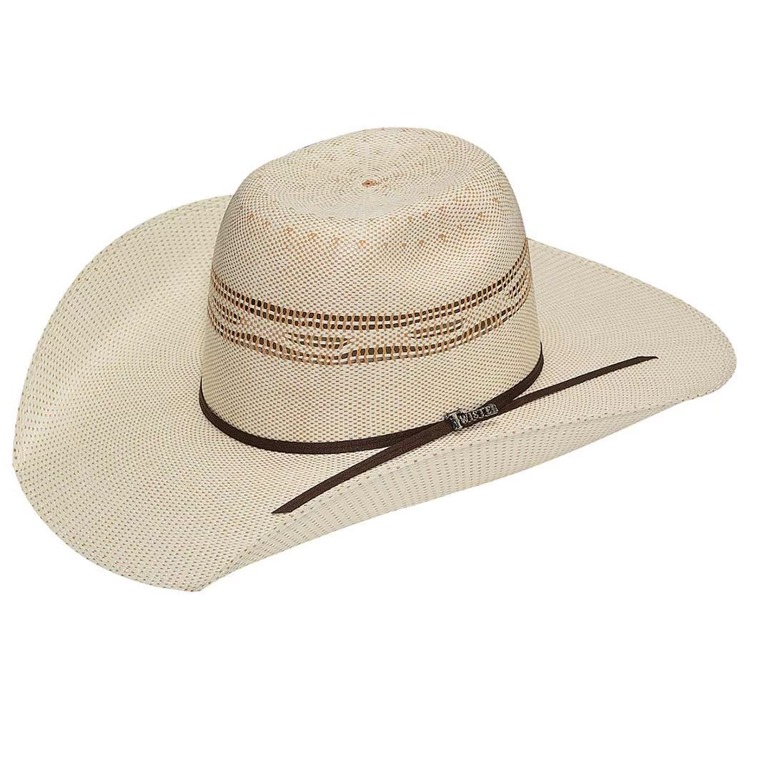 Twister Rounded Brick Bangora Straw Cowboy Hat 3 Twister Rounded Brick Bangora Straw Cowboy Hat