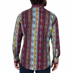 Wrangler Men's Checotah Print Snap Shirt -Western Fashion Men wra MC1278M bk