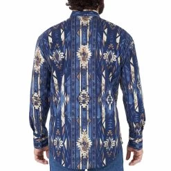 Wrangler Men's Checotah Print Snap Shirt -Western Fashion Men wra MC1280M bk d47fd9c9 5a31 45a3 9101 355e27979b95