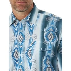 Wrangler Men's Checotah Print Snap Shirt -Western Fashion Men wra MC1283M dtl