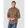 Wrangler Men's Checotah Print Snap Shirt -Western Fashion Men wrangler men s checotah print snap shirt