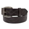 Wrangler Men's Roller Buckle Leather Belt -Western Fashion Men wrangler men s stitched billet leather belt